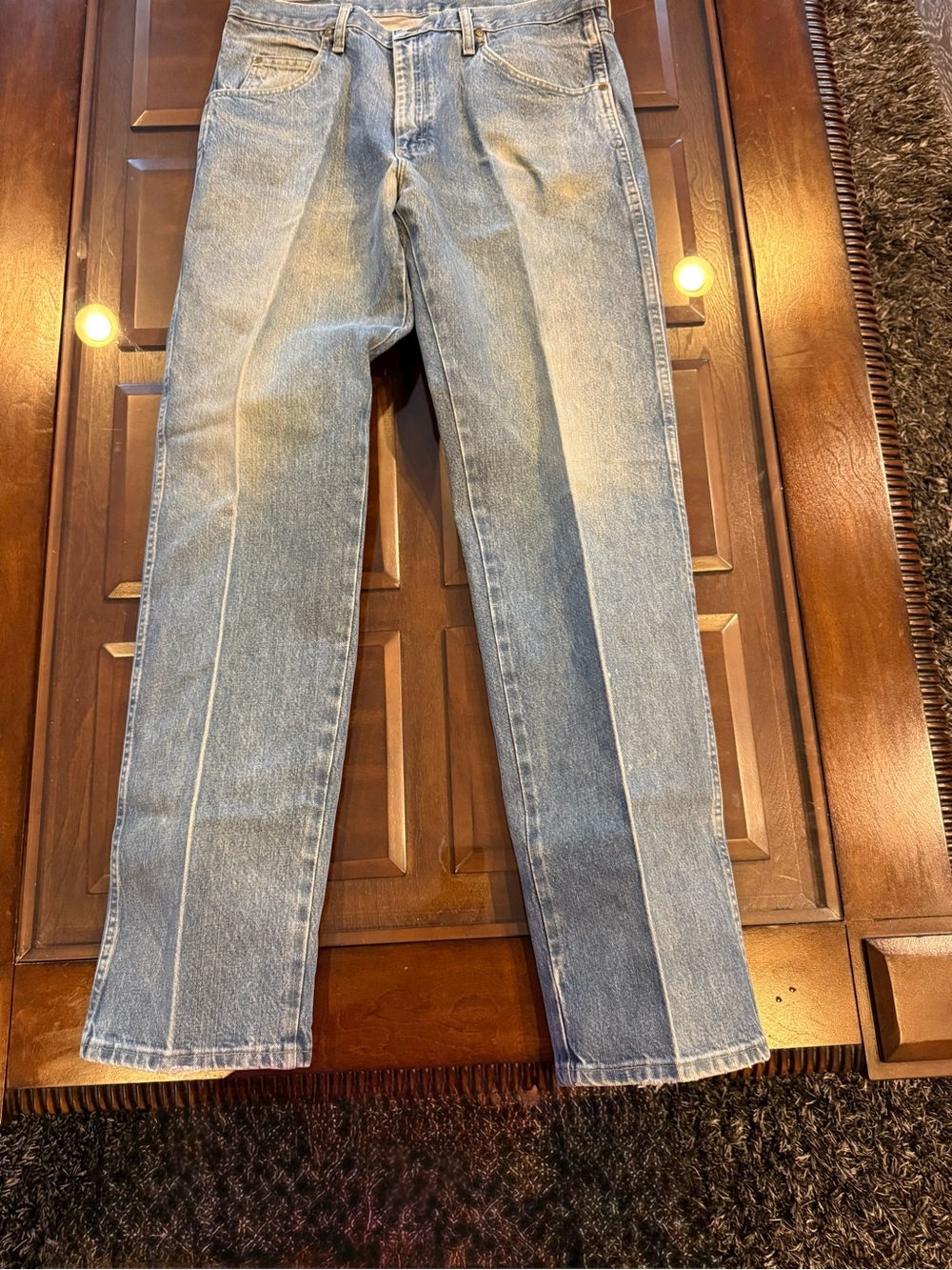 Wrangler 936DEN Cowboy Cut Slim Fit Jeans 34x34 Light Wash Western